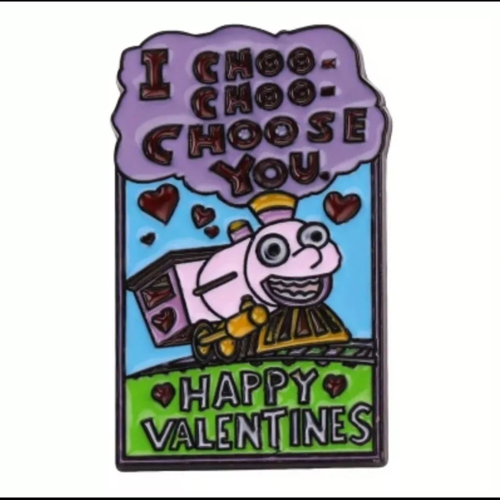 Women’s Jewelry Cute Simpsons Inspired Multicolored Valentine's Train Enamel Pin